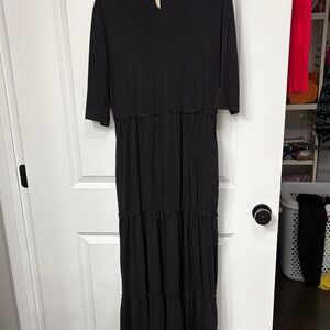 Matilda Jane Black Maxi tiered Dress